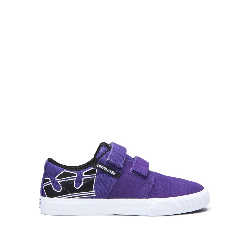 Supra STACKS II VULC VELCRO - Çocuk Düşük Spor Ayakkabı - Mor - Türkiye (46857UQCA)